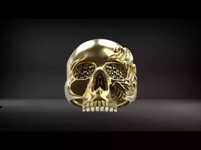 Skull ring for print