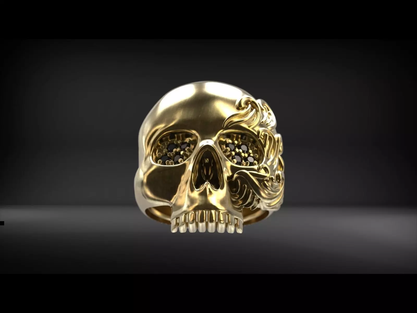 Skull ring for print 3D print model_0