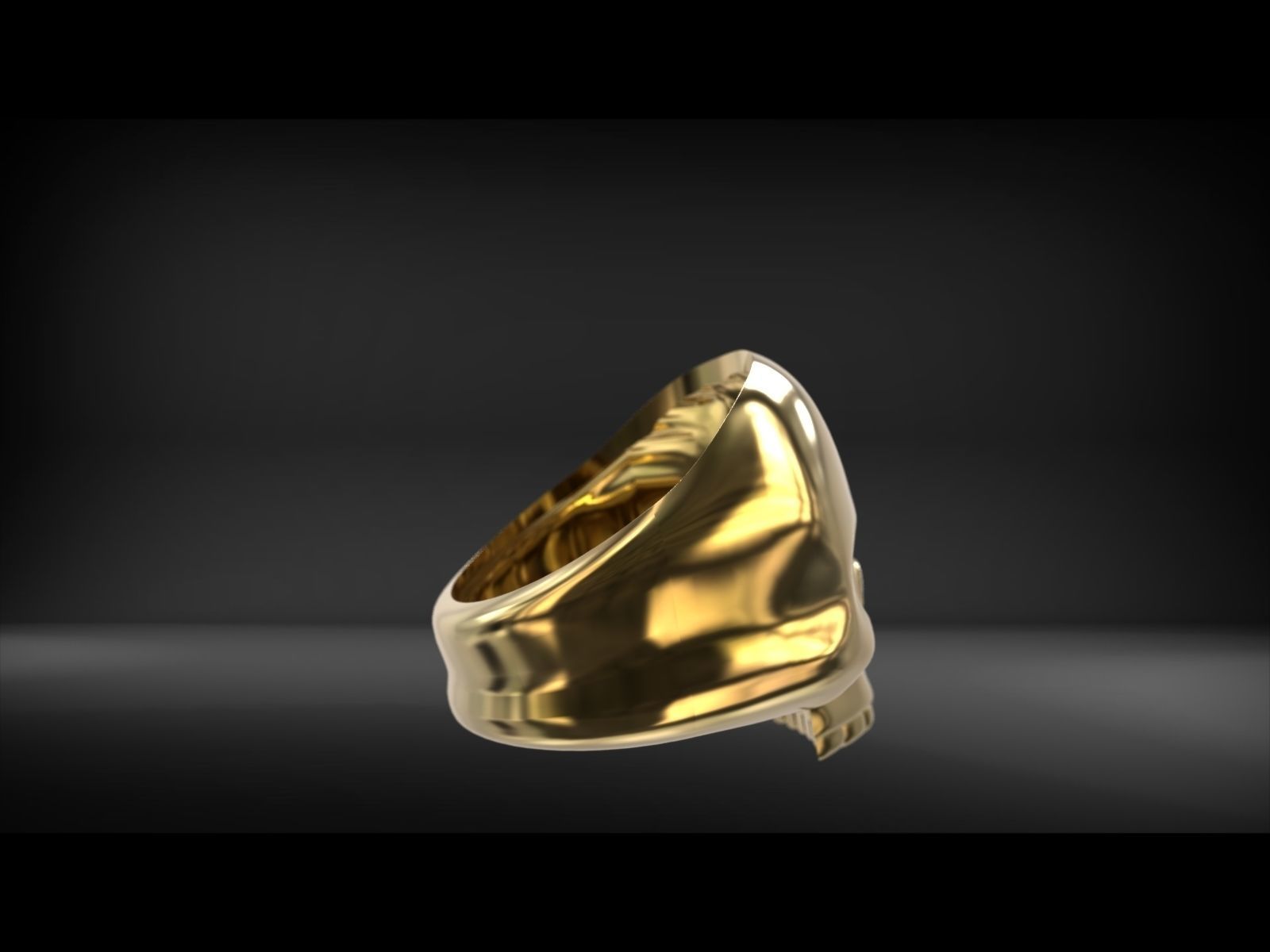 Skull ring for print 3D print model_5
