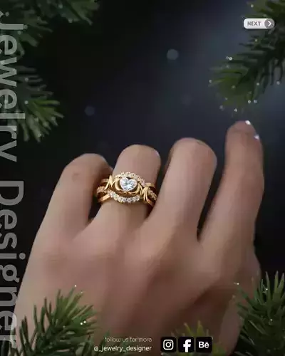 Intertwined Pave Mothers Ring 