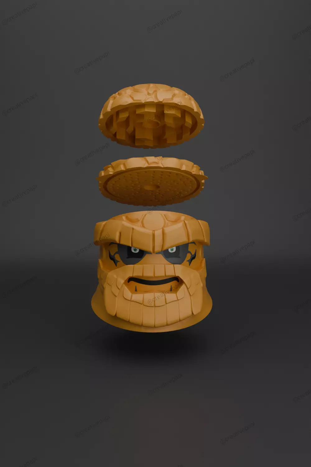 THE THING BEN GRIMM HERB GRINDER 3D print model_0