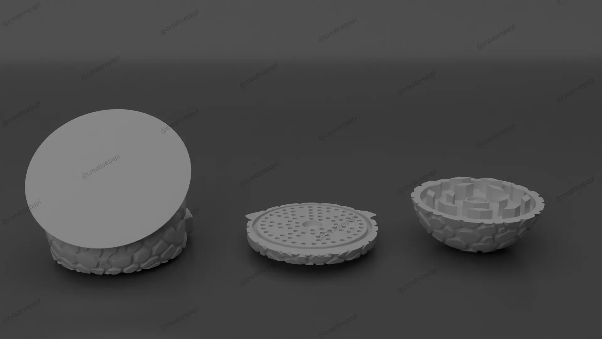 THE THING BEN GRIMM HERB GRINDER 3D print model_3