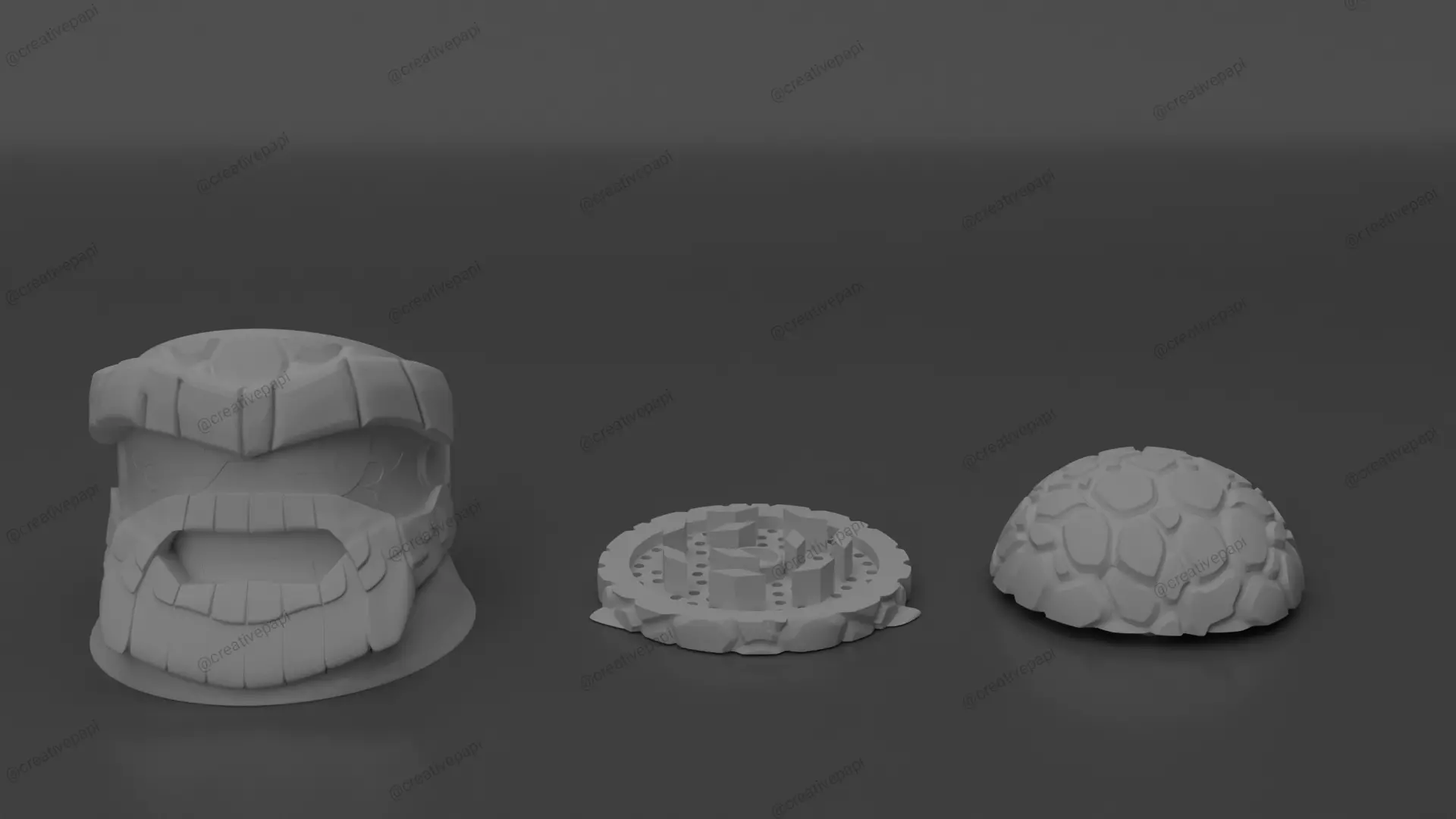 THE THING BEN GRIMM HERB GRINDER 3D print model_1