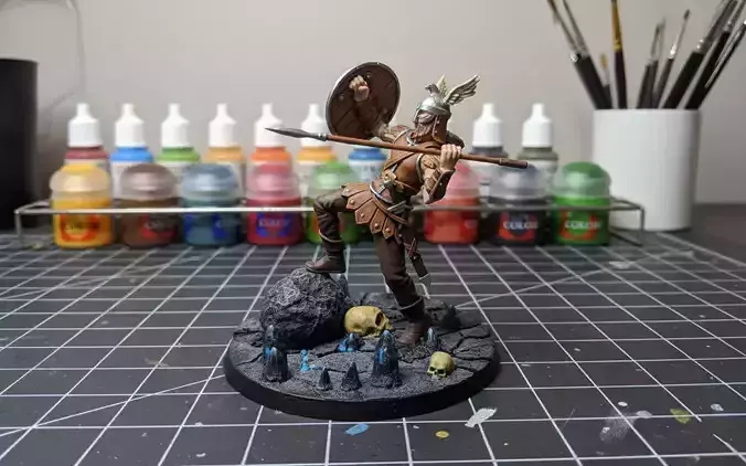 Iconic Red Box Warrior from DnD Basic Set Cover 3D Print Model