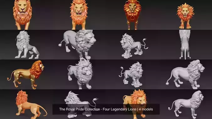 The Royal Pride Collection - Four Legendary Lions