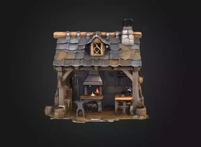 Forge of Dreams Low-poly 3D model