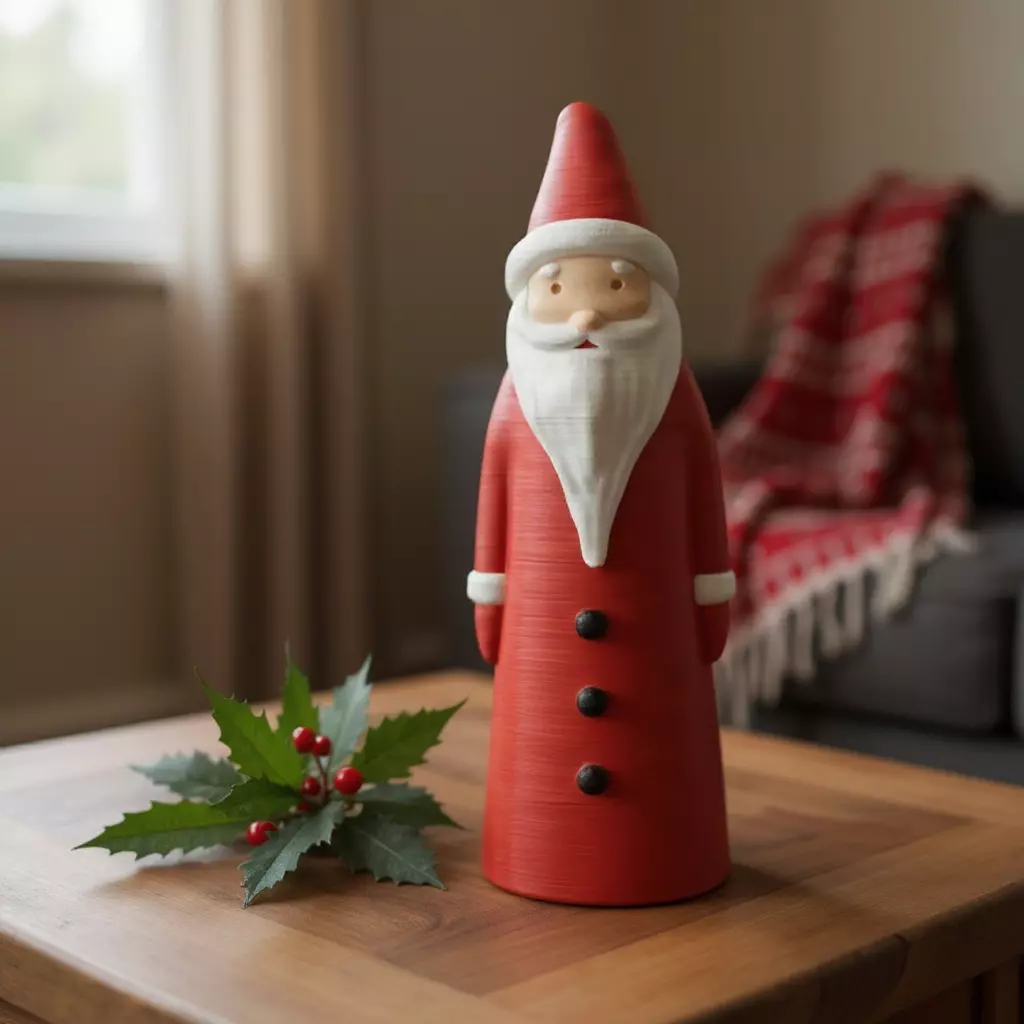 Santa claus decorative christmas sculpture 3D print model_0