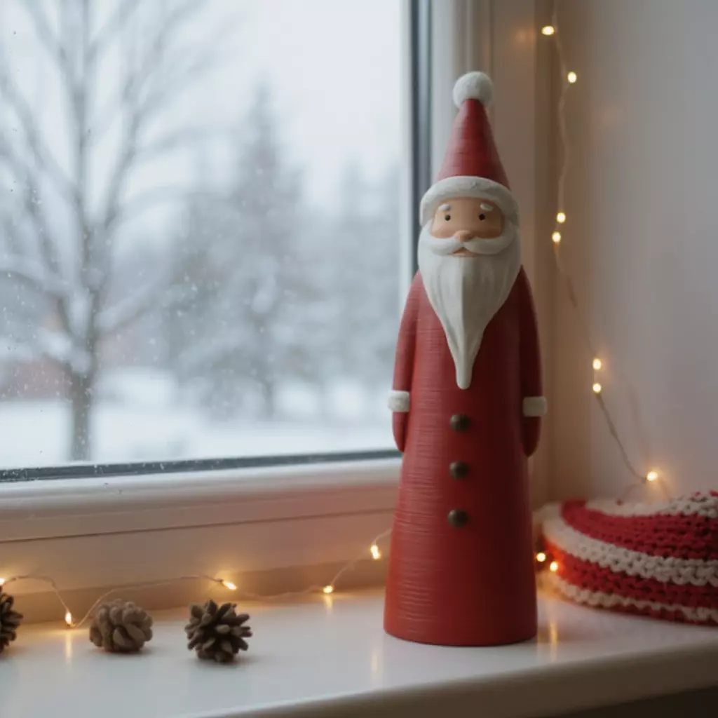 Santa claus decorative christmas sculpture 3D print model_2