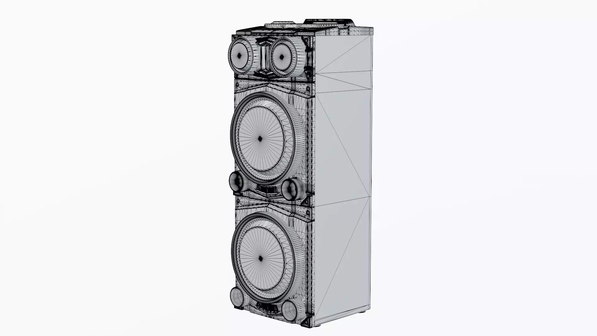 Speaker Low-poly 3D model_10