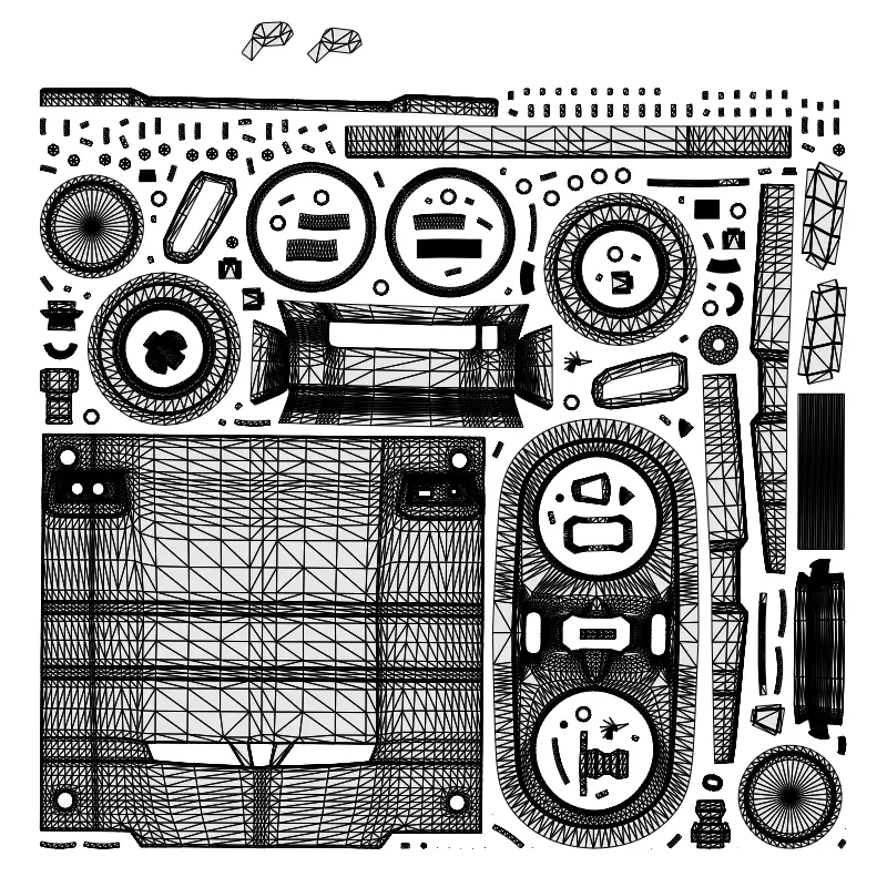 Speaker Low-poly 3D model_13
