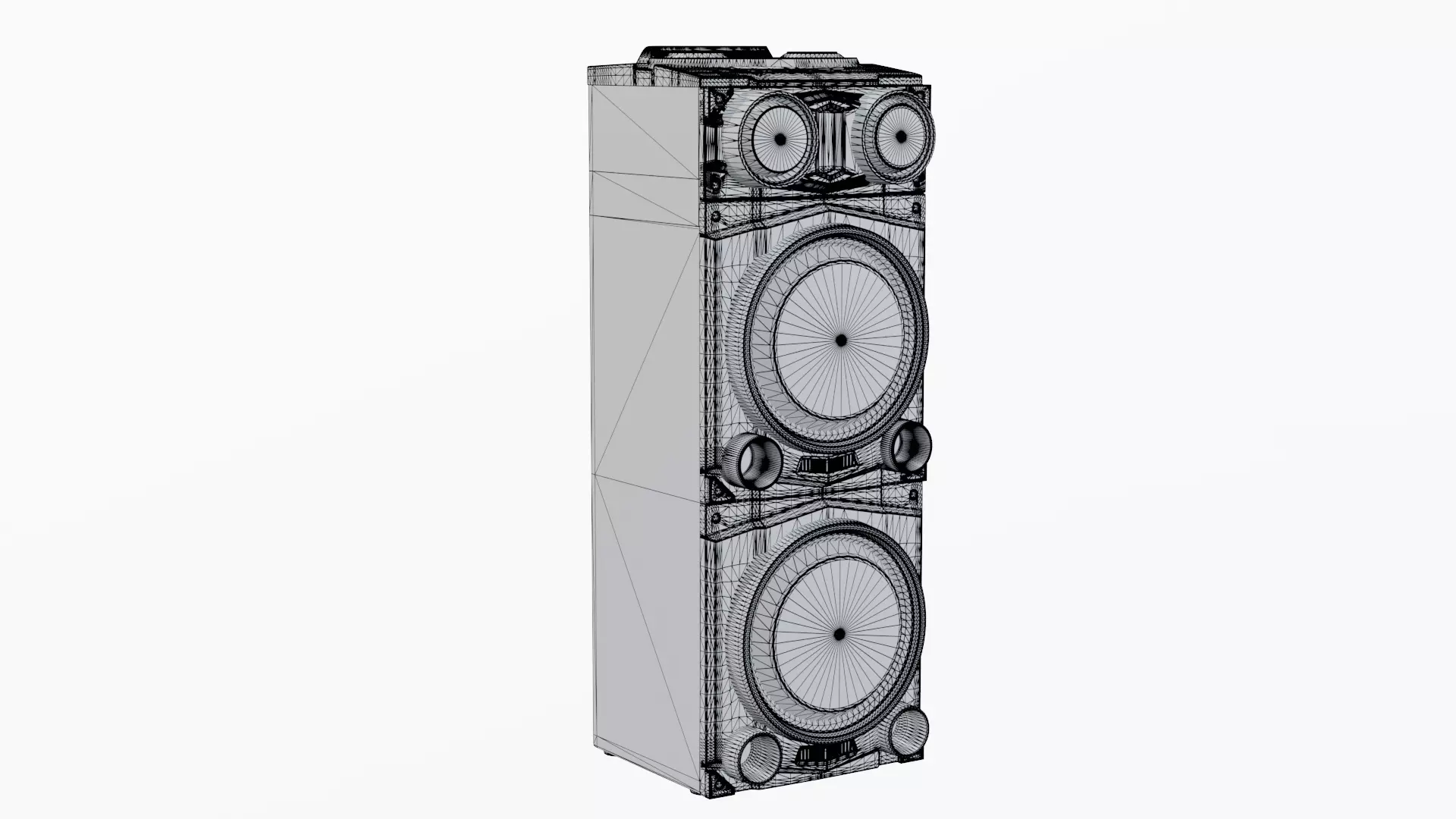 Speaker Low-poly 3D model_11