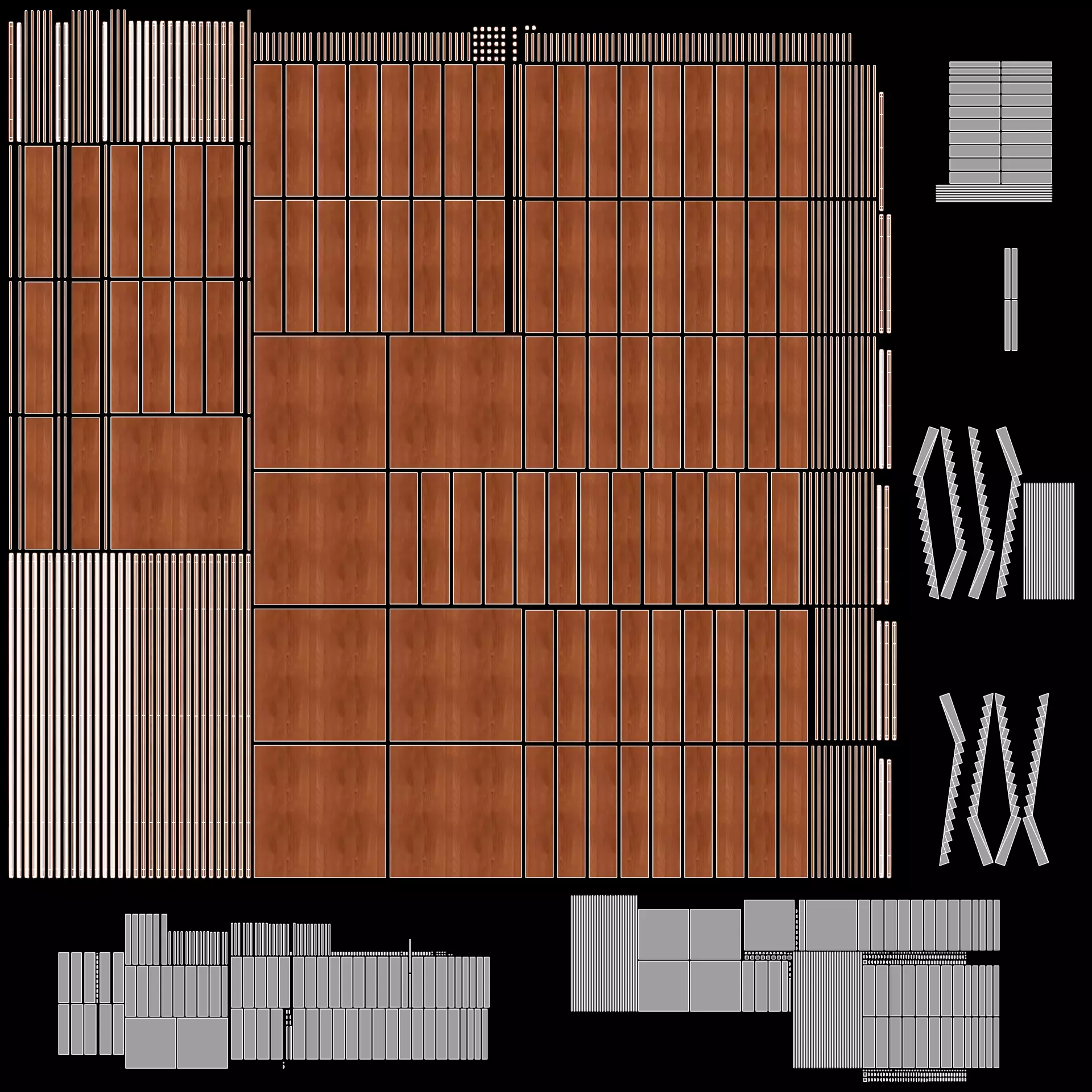 Square Staircase V3 - Multi-Level Modern Interior Stairs Low-poly 3D model_8