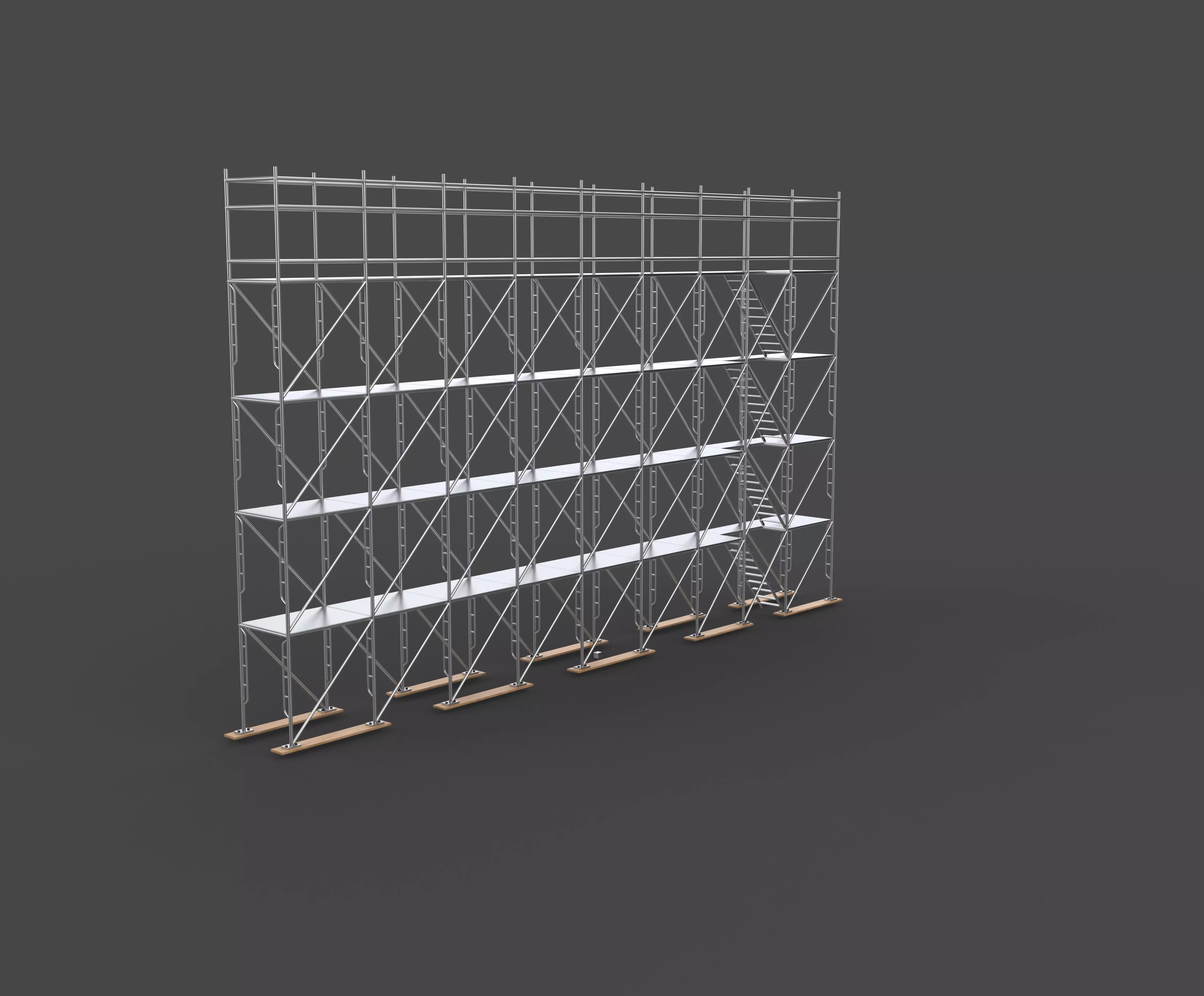 frame system scaffolding 3D model_4