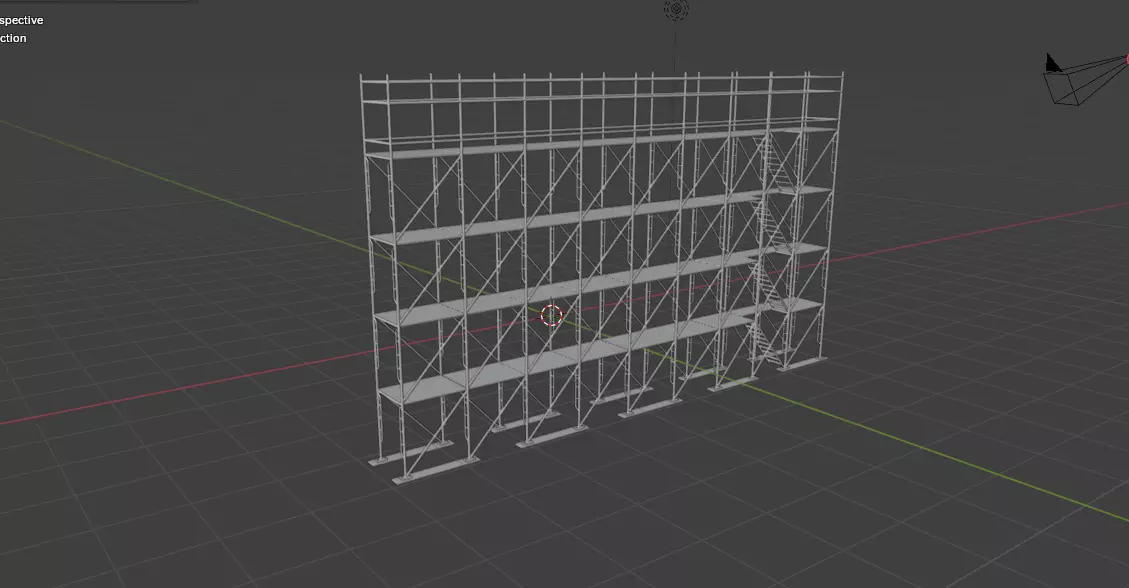 frame system scaffolding 3D model_17