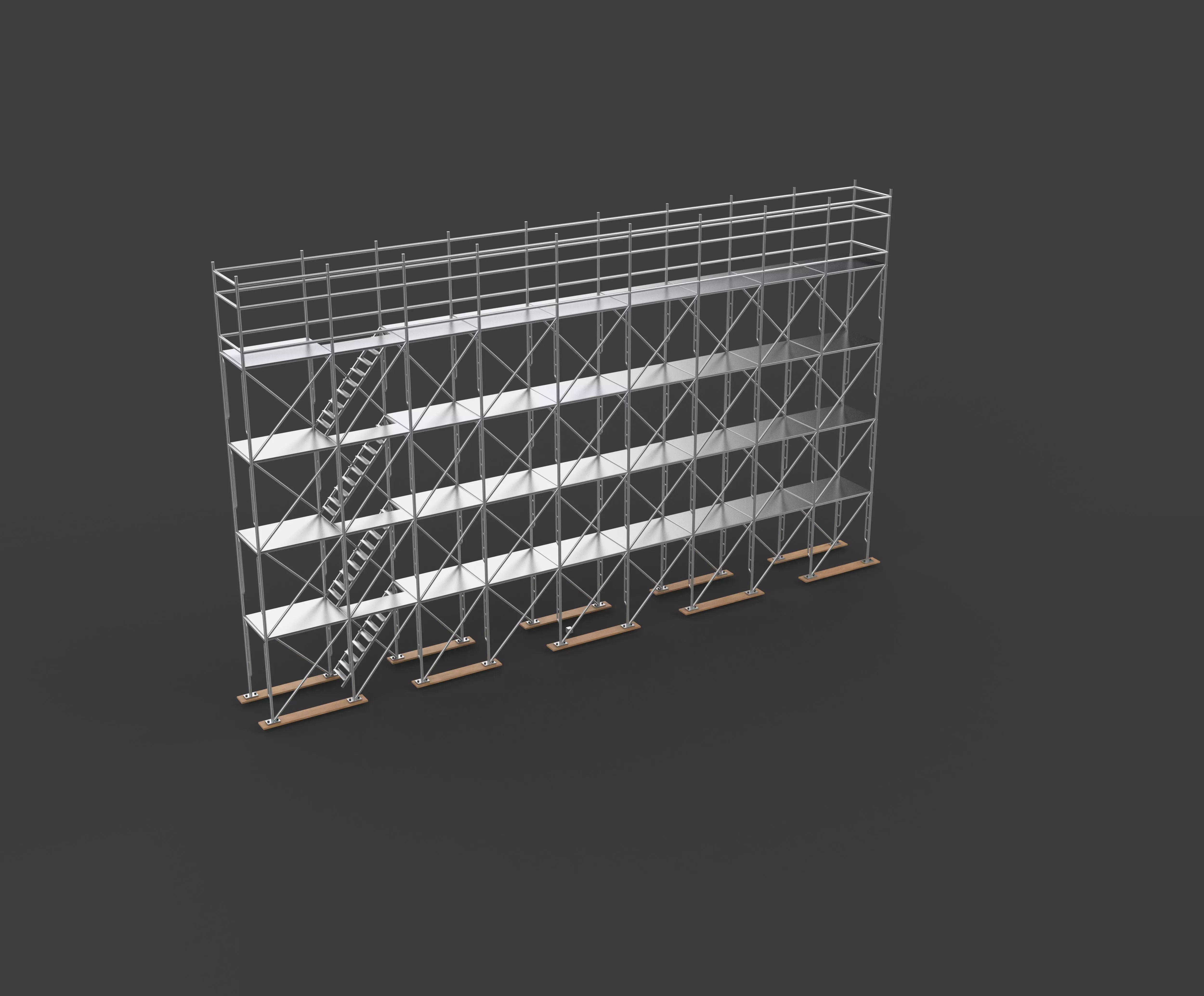 frame system scaffolding 3D model_10