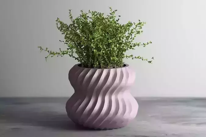 vase pot planter 3d print c09 