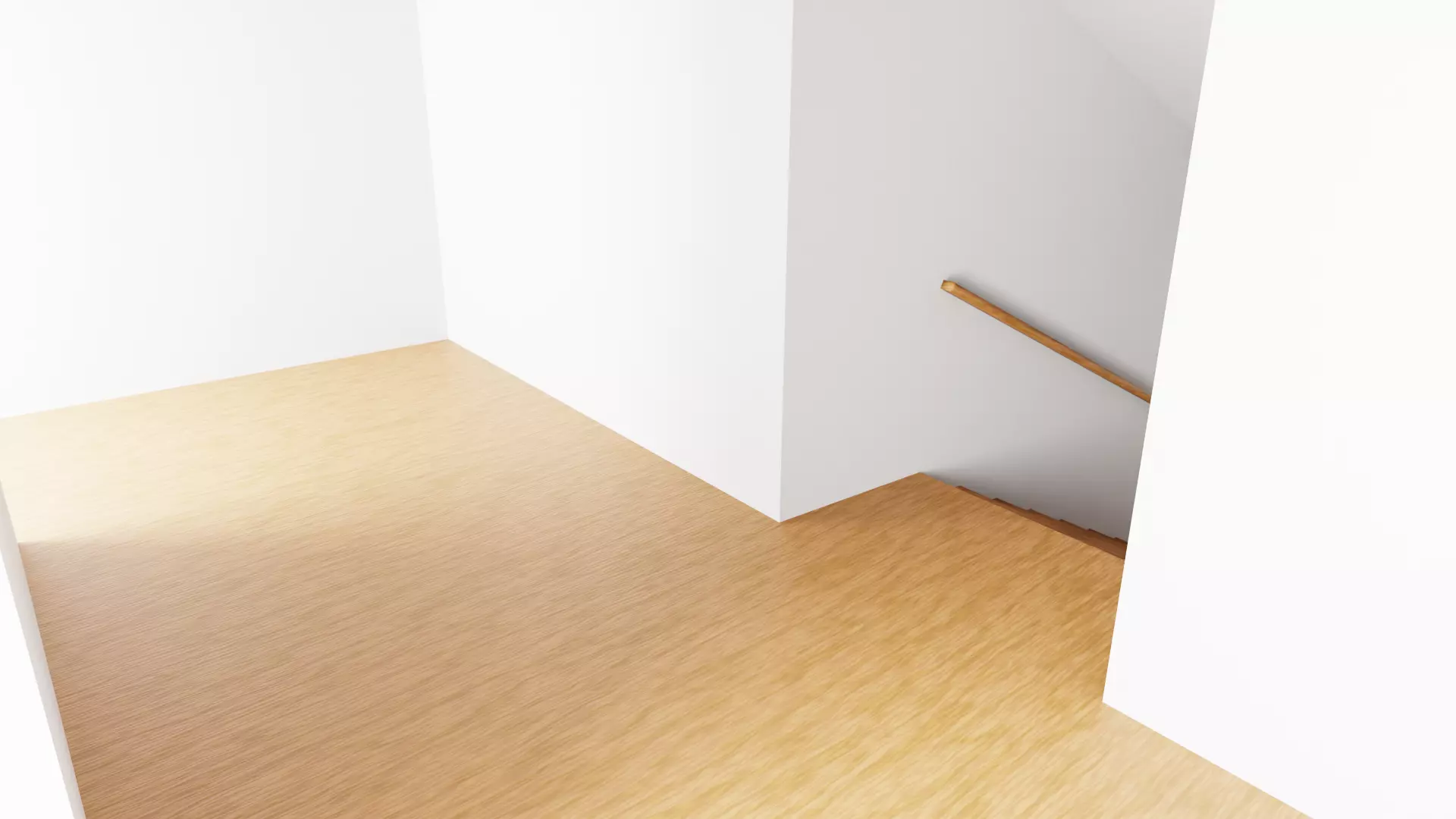 Interior with Staircase - Base Unfurnished Environment Low-poly 3D model_6