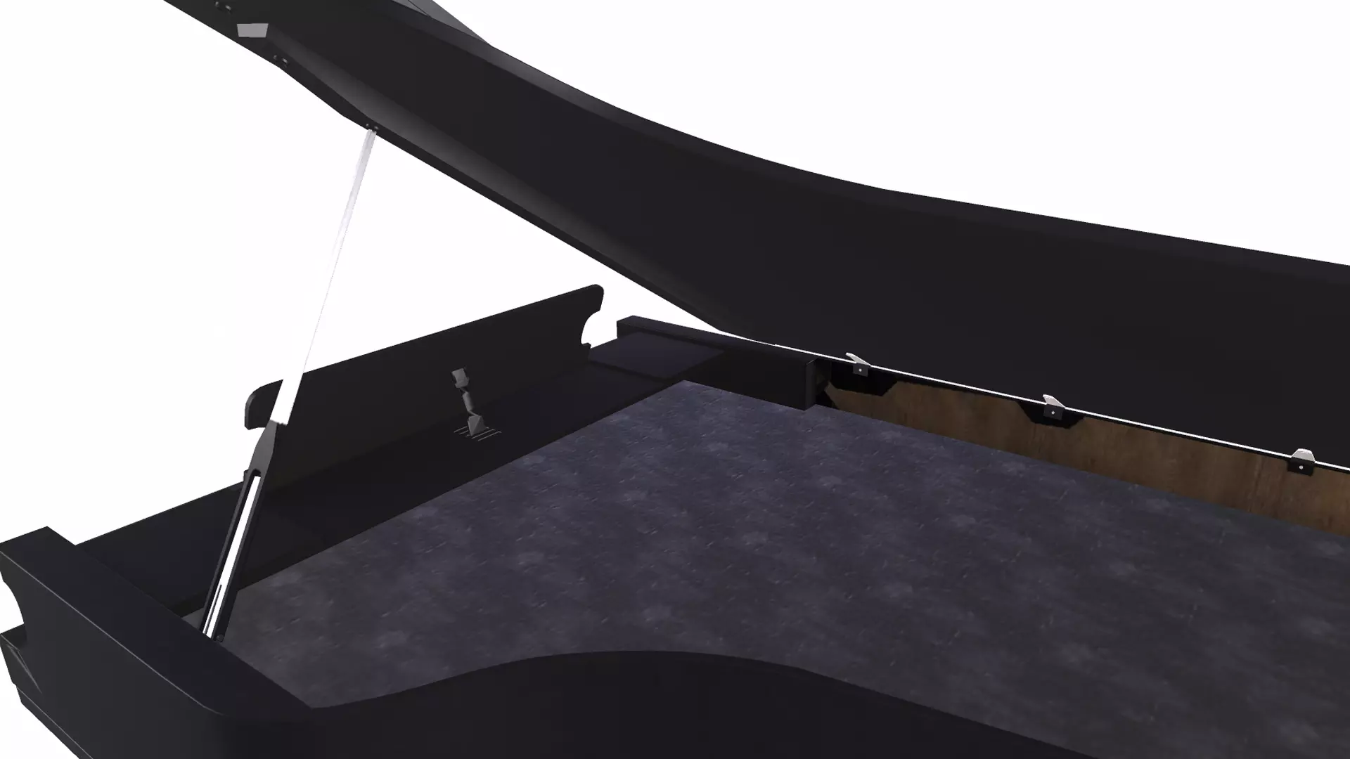 Grand Piano Black PBR Textured 3D Model Low-poly 3D model_4