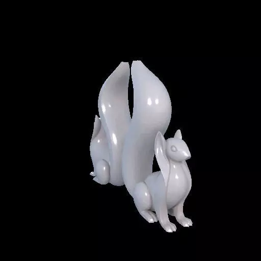 Minimalist Squirrel Sculptures 3D print model_19