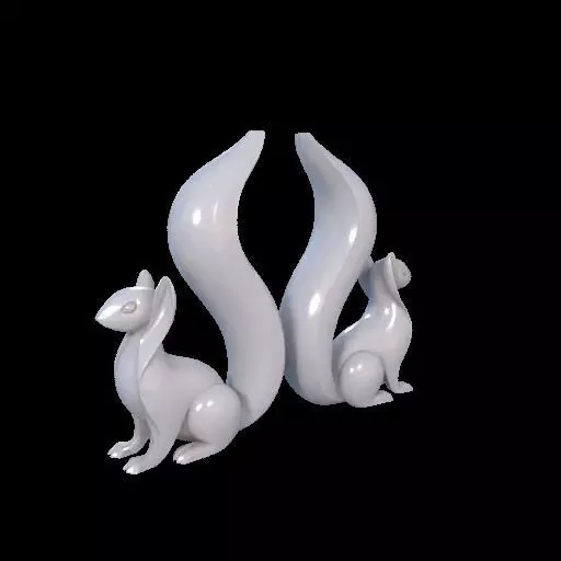 Minimalist Squirrel Sculptures 3D print model_24