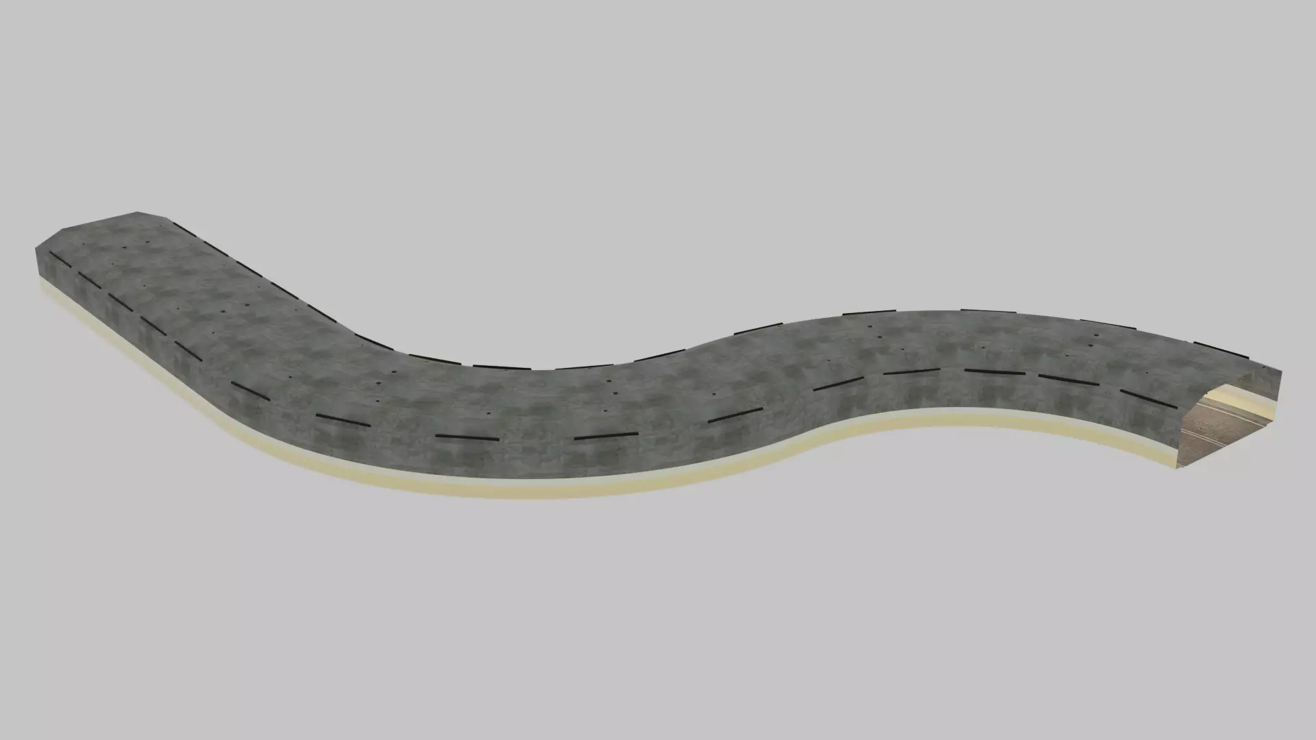 Road Tunnel Environment Low-poly 3D model_7