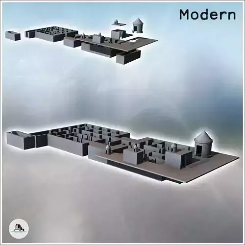 Large underground bunkers with maze of rooms and corridors acces