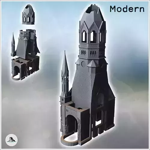 Emperor William Memorial Church Berlin Germany - World War Two S