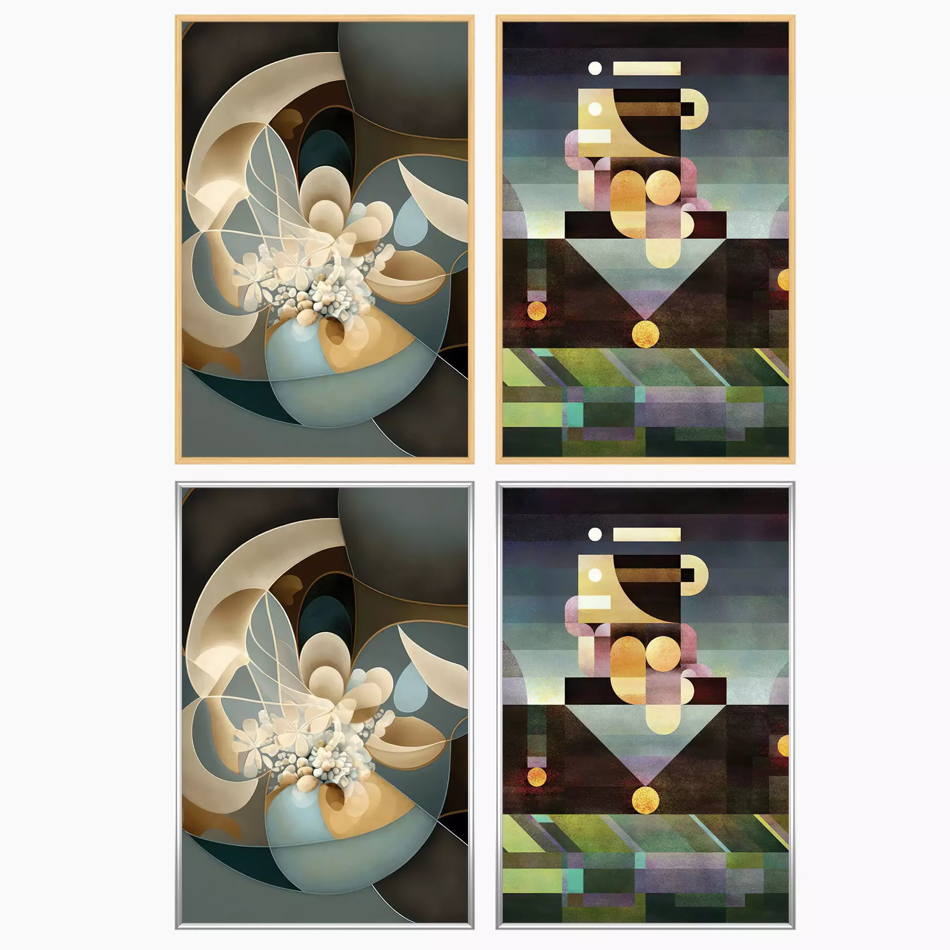 Wall Art Set 4395 3D model_2