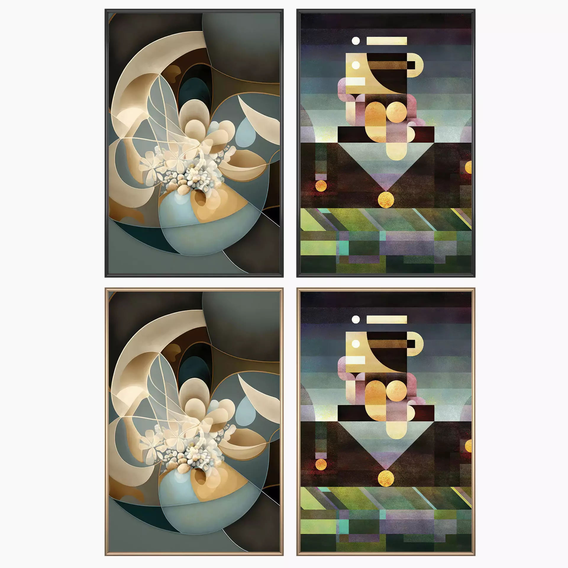 Wall Art Set 4395 3D model_1