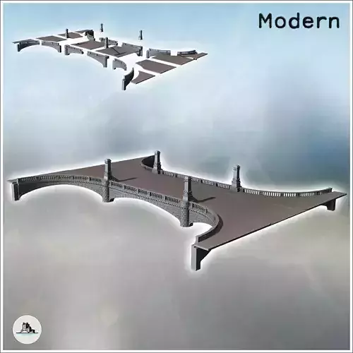 Emperor William Bridge Berlin Germany - Modern WW2 WW1 World War