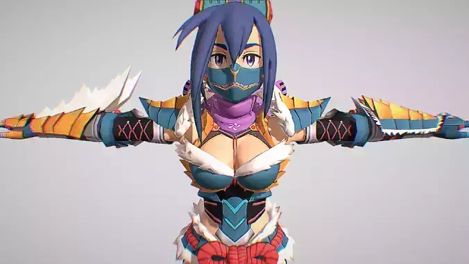Shino - Monster Hunter Riders - Cute Anime Girl Character