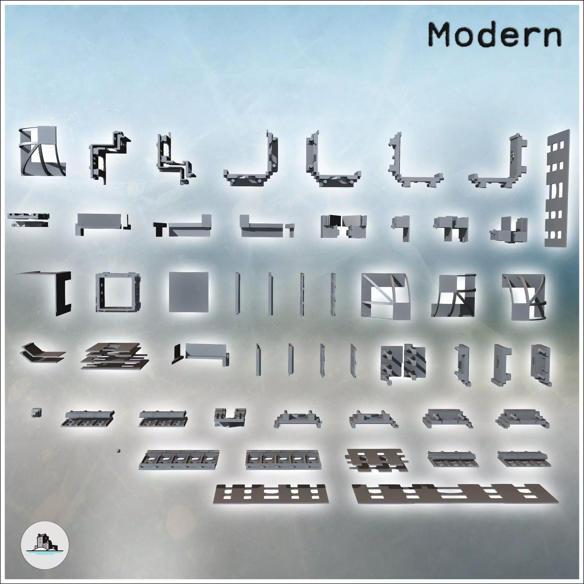 Former Reichstag Palace Berlin Germany - Modern WW2 WW1 World Wa 3D print model_6