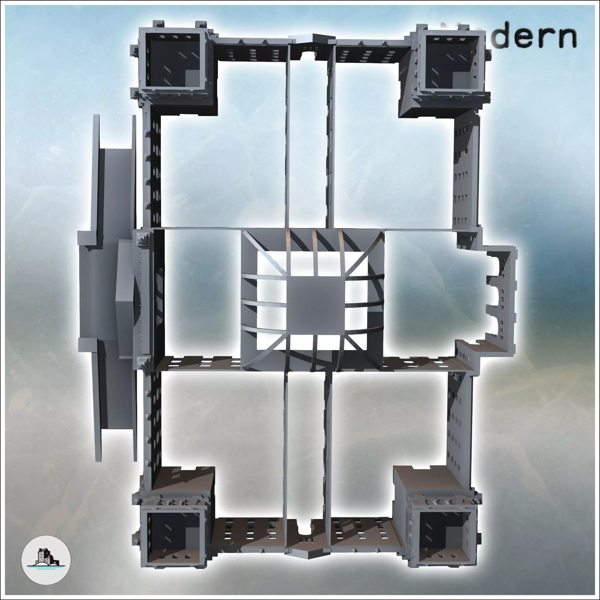 Former Reichstag Palace Berlin Germany - Modern WW2 WW1 World Wa 3D print model_5