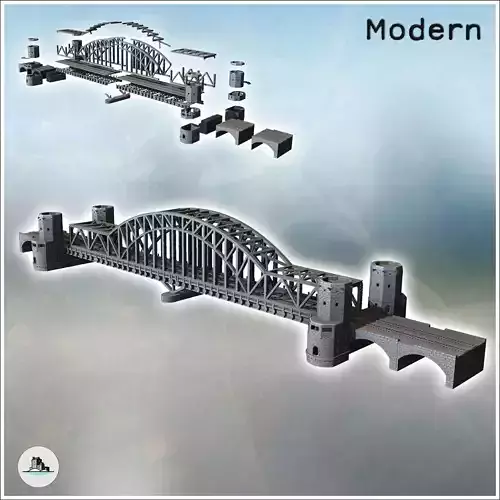 Remagen or Ludendorff Bridge Rhine-Westphalia Germany - Modern W 3D print model Remagen or Ludendorff Bridge Rhine-Westphalia Germany - Modern W 3D print model