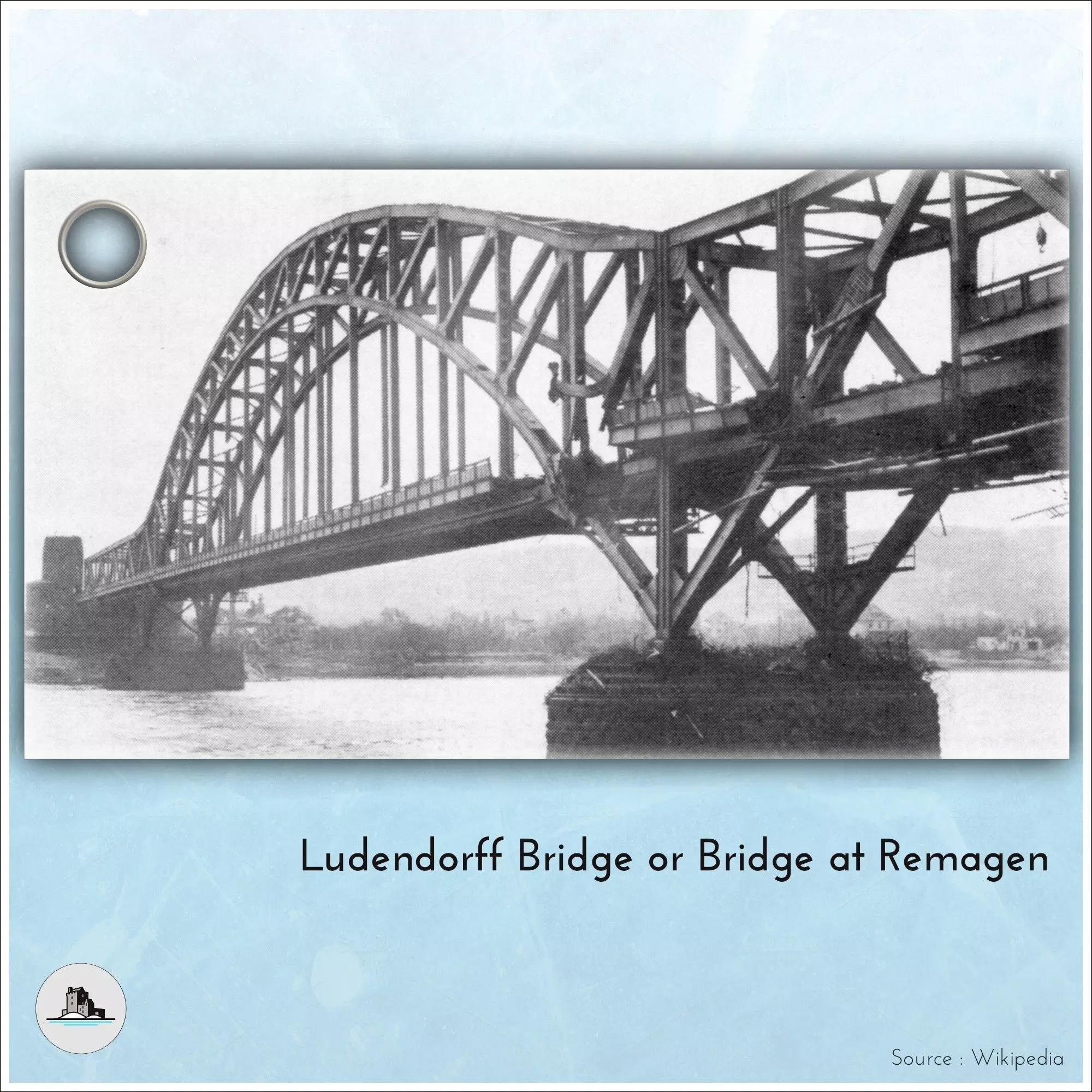 Remagen or Ludendorff Bridge Rhine-Westphalia Germany - Modern W 3D print model_1