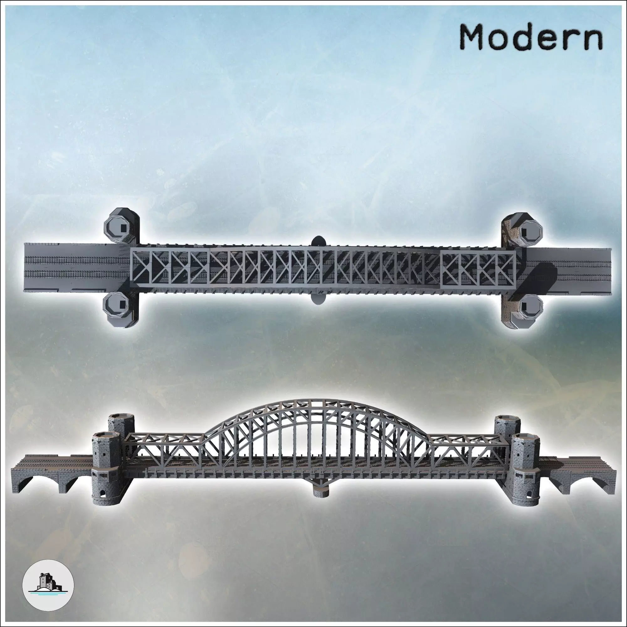 Remagen or Ludendorff Bridge Rhine-Westphalia Germany - Modern W 3D print model_4