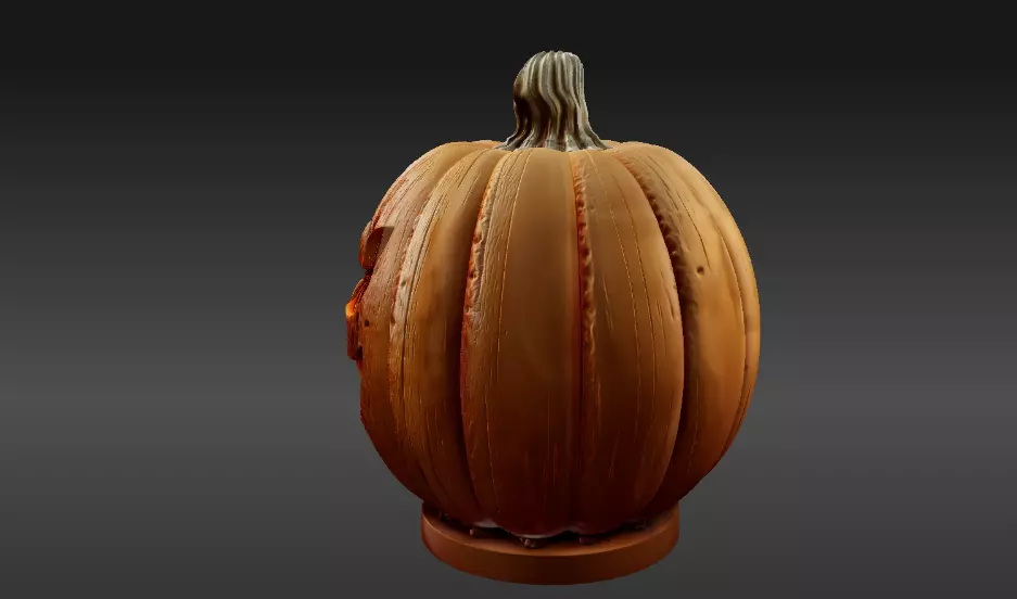 Jack-O-Lantern Pumpkin 3D Model Halloween Haunted Pumpkin 3D print model_4