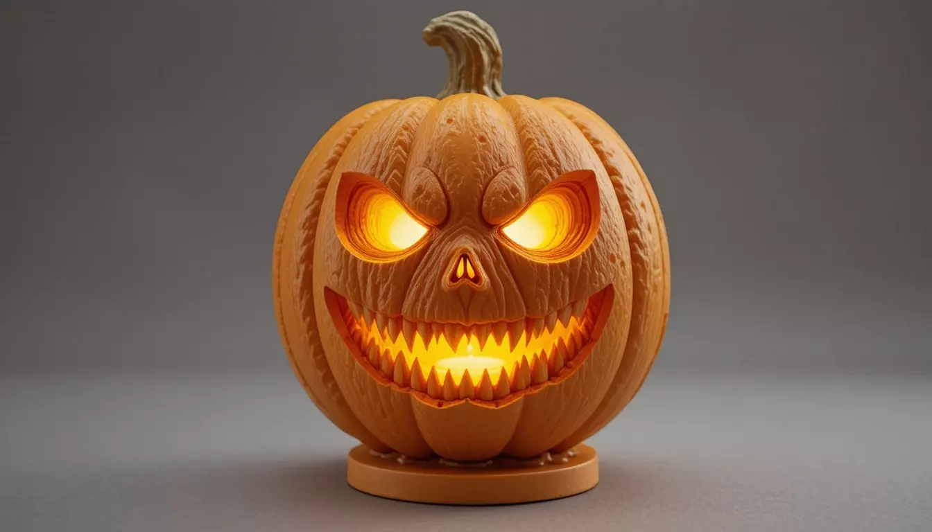 Jack-O-Lantern Pumpkin 3D Model Halloween Haunted Pumpkin 3D print model_0
