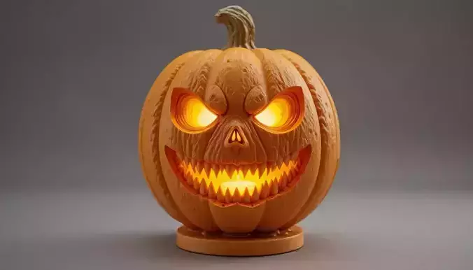 Jack-O-Lantern Pumpkin 3D Model Halloween Haunted Pumpkin