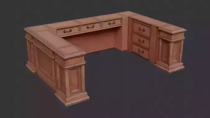 reception desk dark wood for office