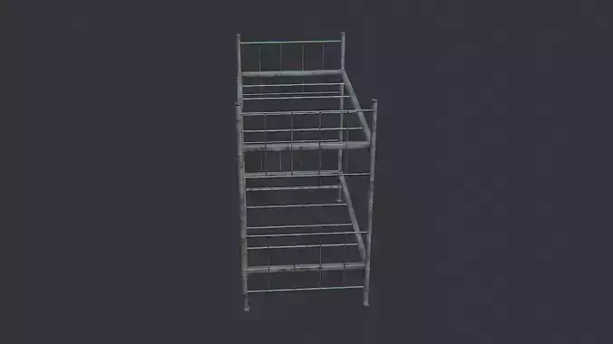 Military bunk bed metal frame for dorms and barracks