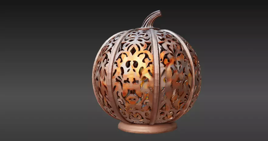 Jack-O-Lantern Pumpkin 3D Model Halloween Two Pack Model 3D model_5