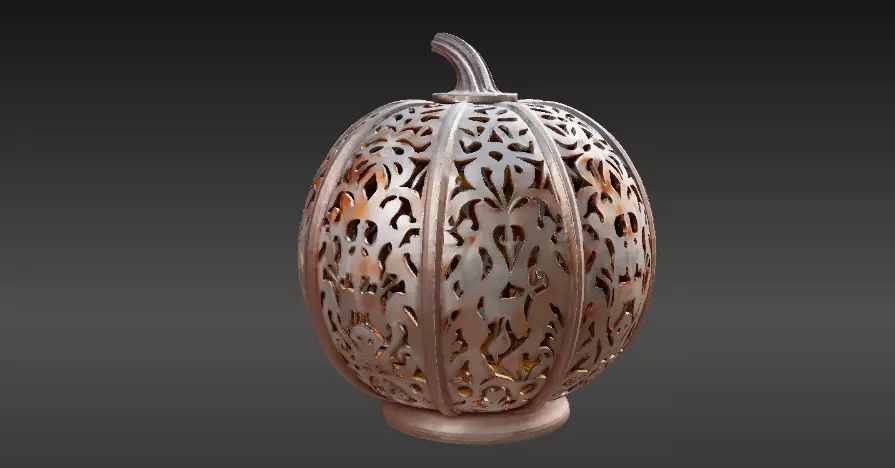 Jack-O-Lantern Pumpkin 3D Model Halloween Two Pack Model 3D model_11