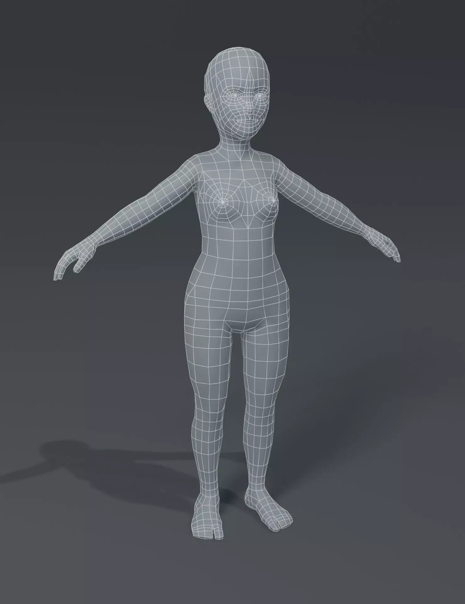 Human Body Base Mesh 40 Models Pack with 76 Sound Effects Low-poly 3D model_46