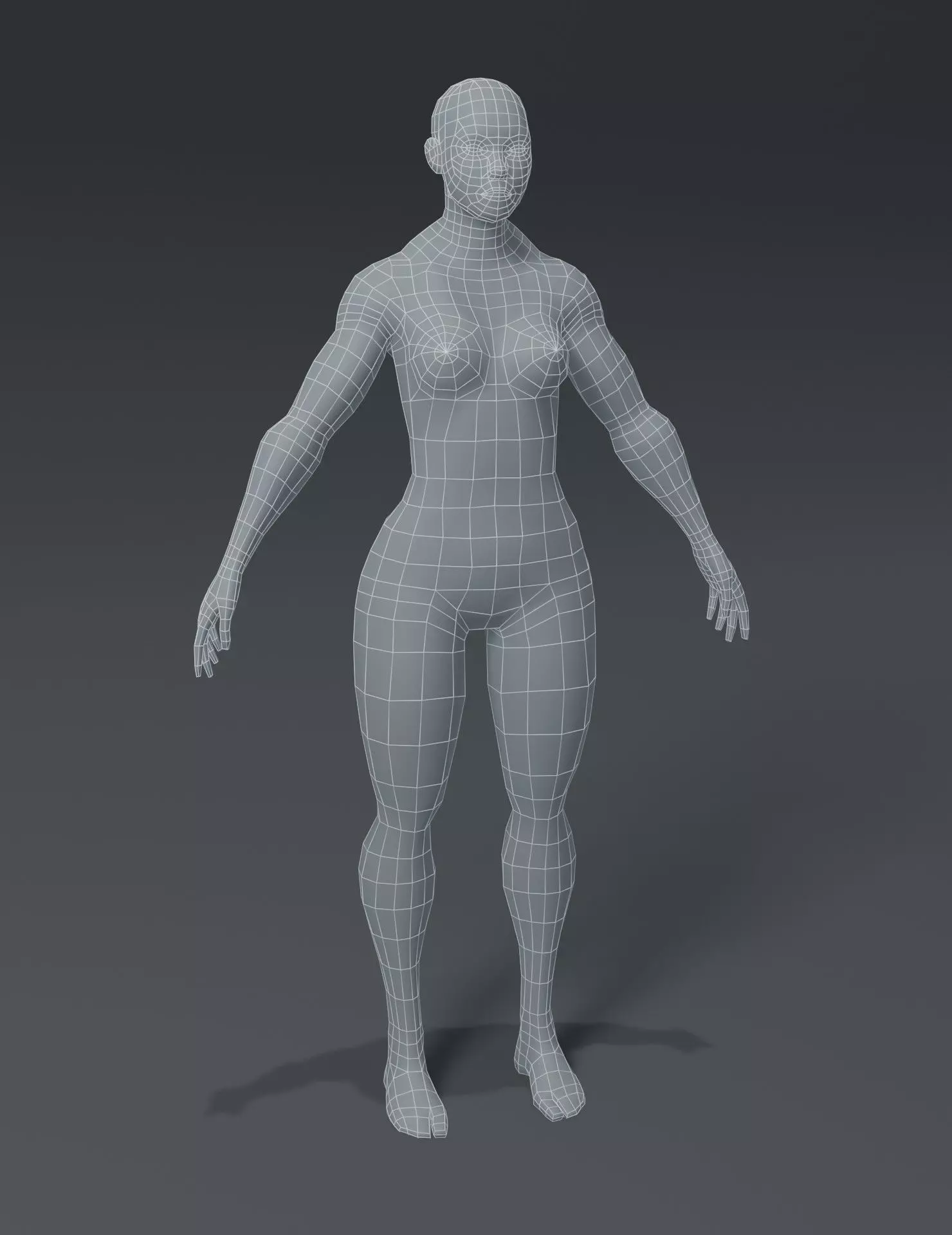 Human Body Base Mesh 40 Models Pack with 76 Sound Effects Low-poly 3D model_52