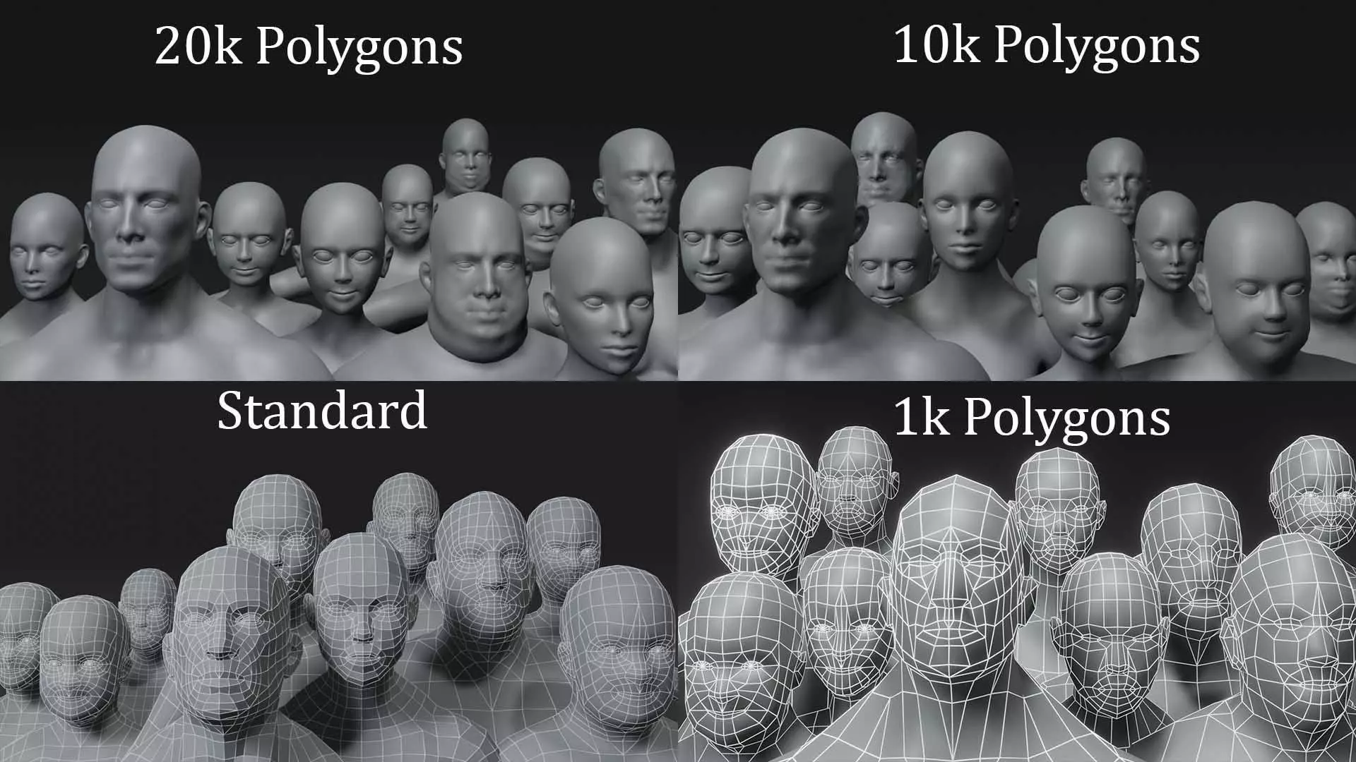 Human Body Base Mesh 40 Models Pack with 76 Sound Effects Low-poly 3D model_11