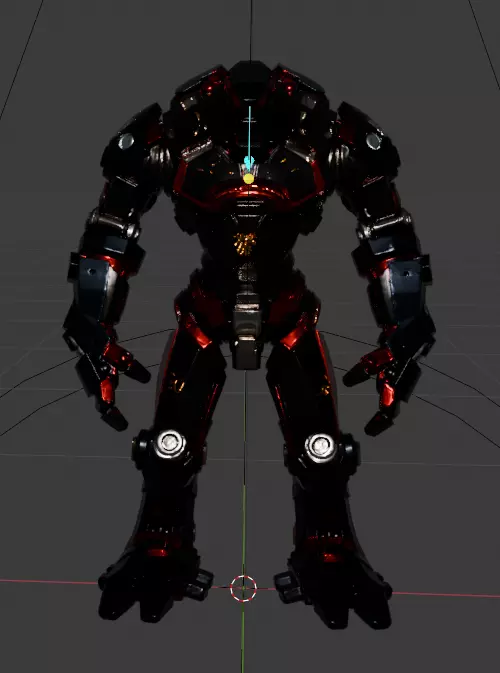 Mechsuit Low-poly 3D model_0