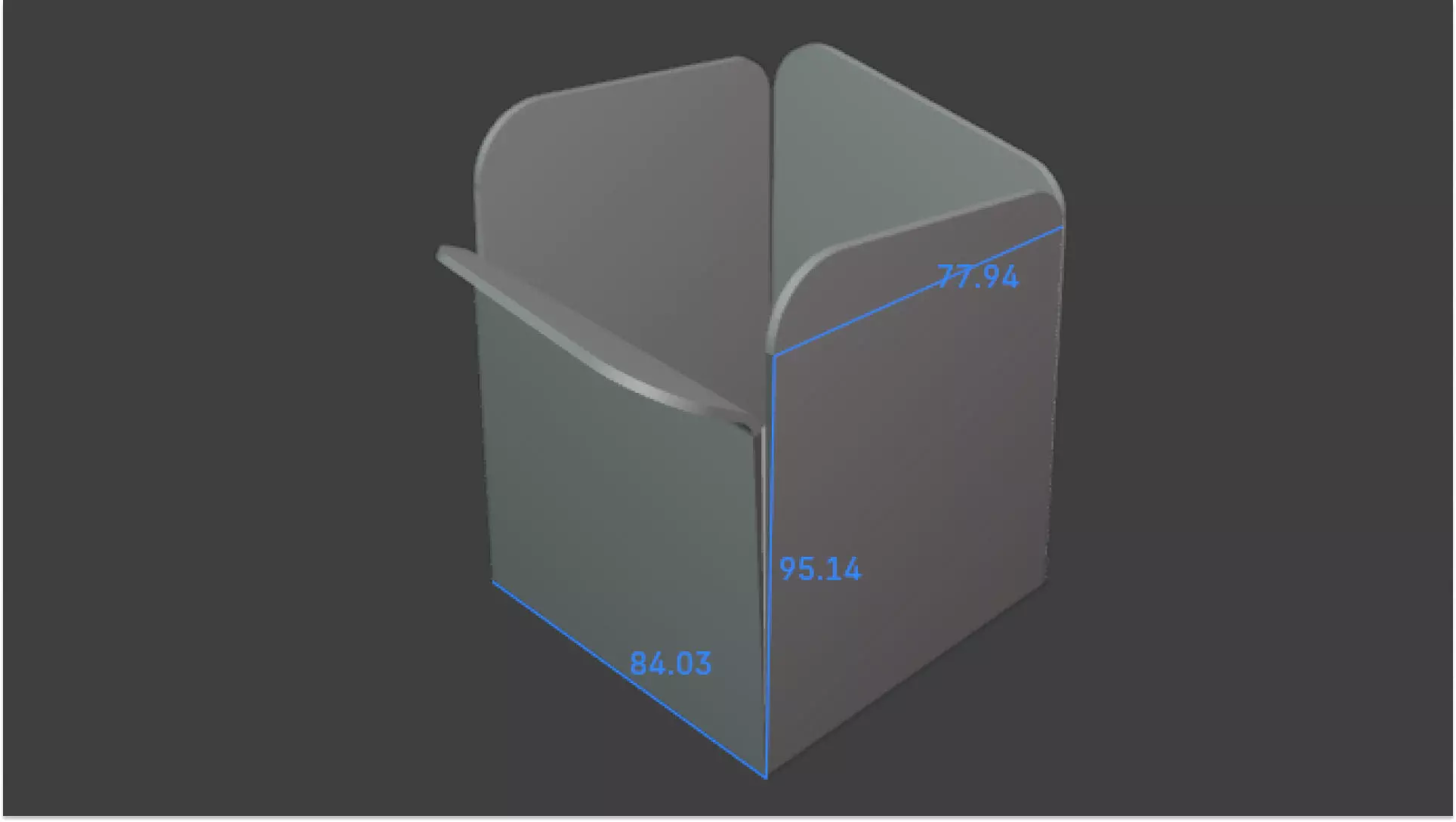 Folded Paper Storage Box 3D print model_3