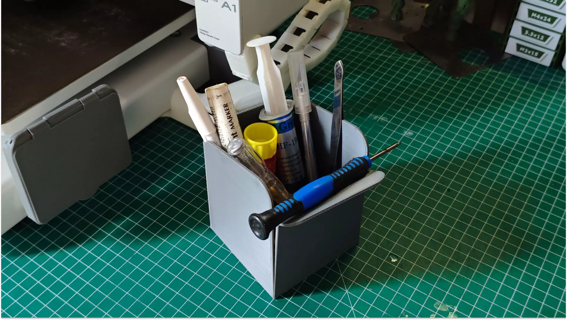 Folded Paper Storage Box 3D print model_0