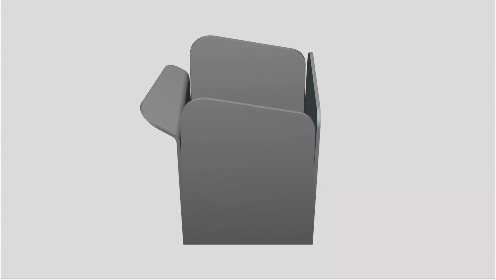 Folded Paper Storage Box 3D print model_7